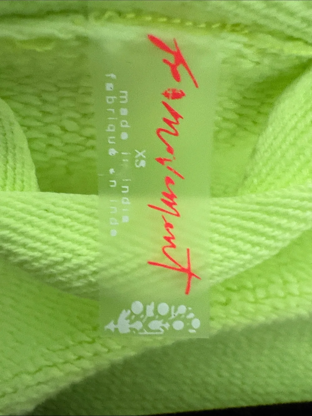 Free People Neon Lime Zip Hoodie